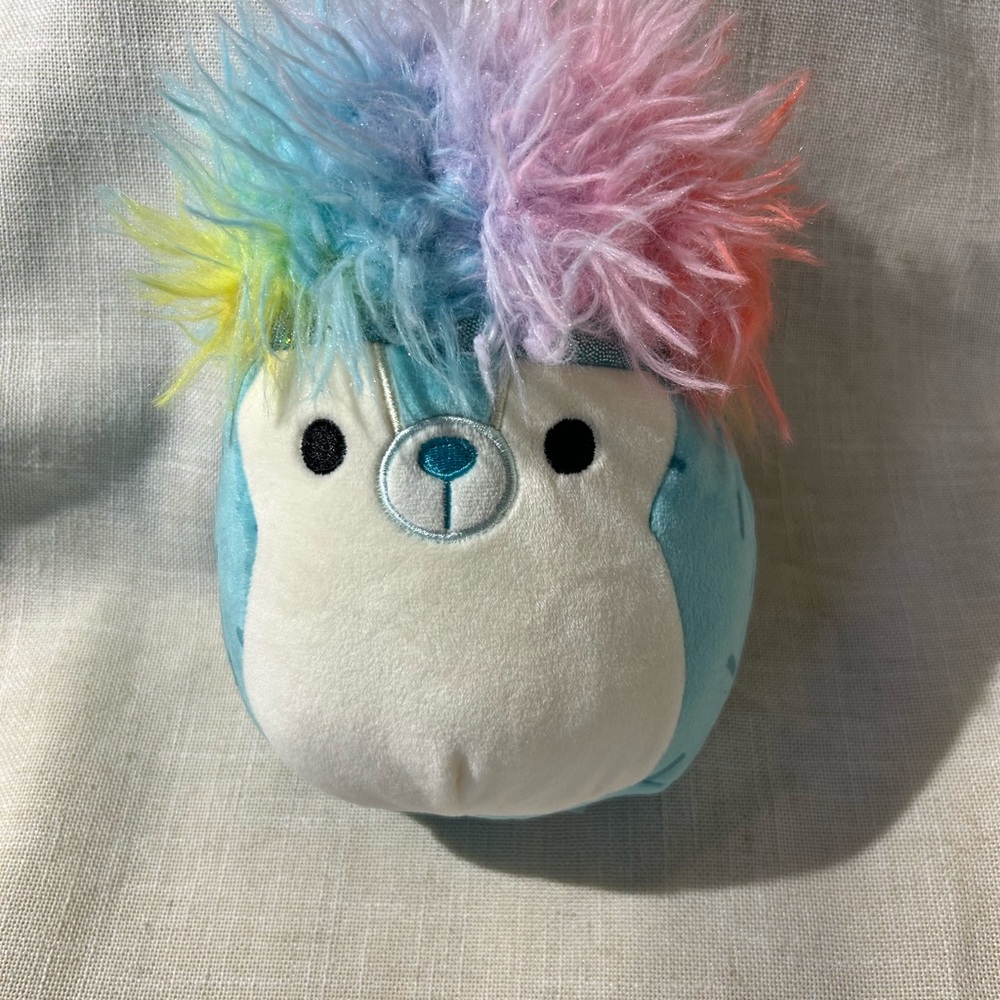 Plush Small Pet Toy with Rainbow Fur